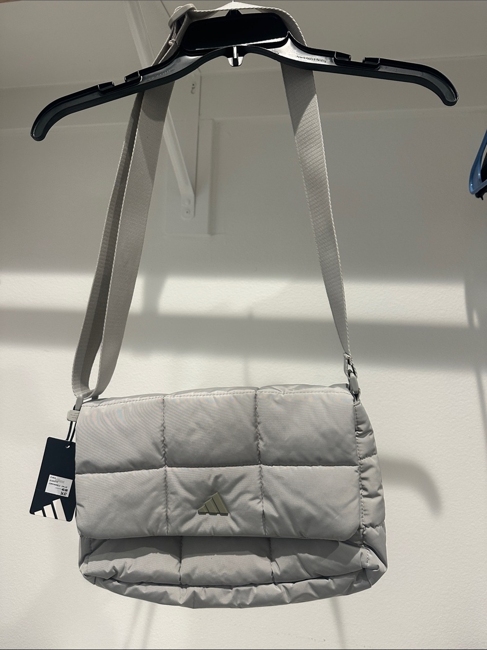 adidas Quilted Crossbody Bag - Gray